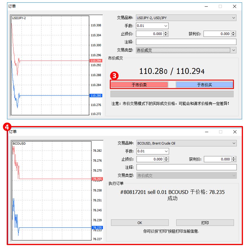 MT4软件使用教程（2），mt4如何入金下单交易