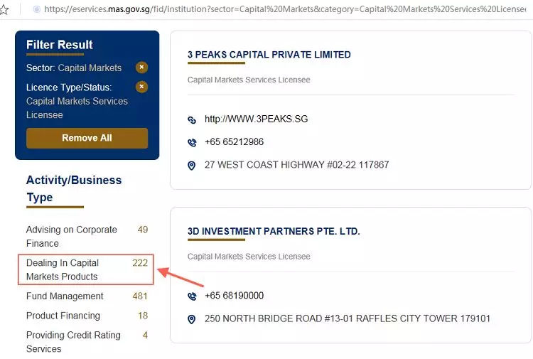 新加坡MAS监管查询，MAS监管的外汇平台有多少家