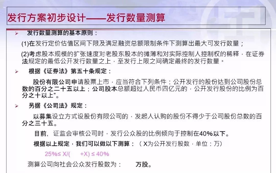 公开发行股份比例（程序是什么）