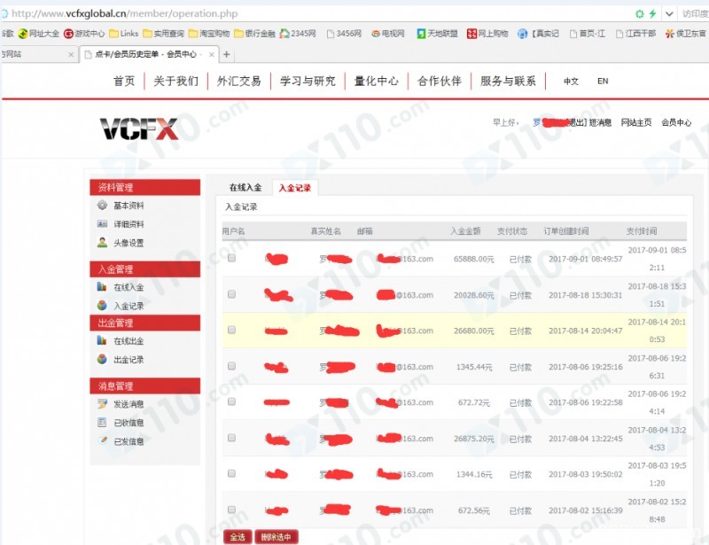 VCFX平台无法出金，客服电话打不通，MT4账号也登不上