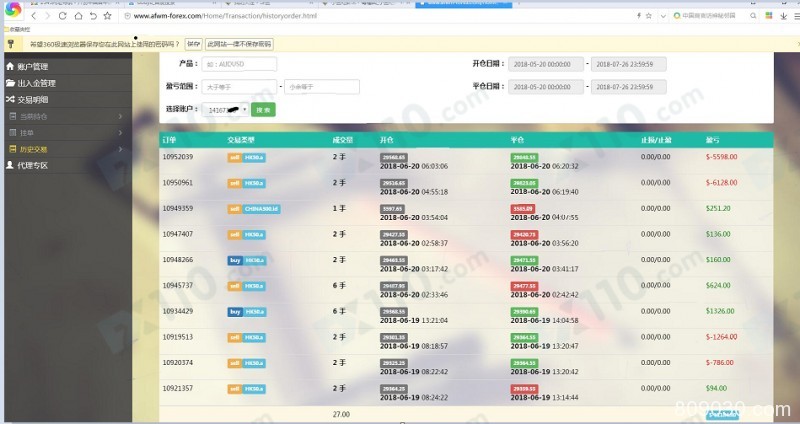 AFWM金融集团称我违规操作，盈利不让提现