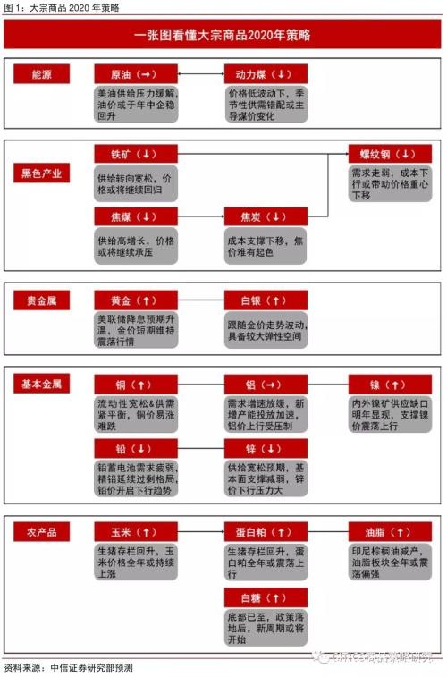 2020年大宗商品5产业、17品种价格及趋势全景展望