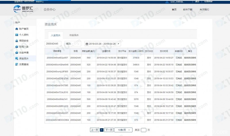 在普罗汇平台的MT4账号无法登陆，显示无效账户