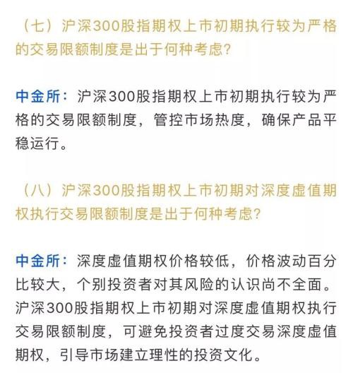 股指期权上市九大事项明确！每次下单上限20手，保证金最低保障系数0.5，交易限额也有规定