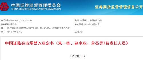 证监会今年1号市场禁入决定来了 阜兴集团董事长总裁被终身拉黑