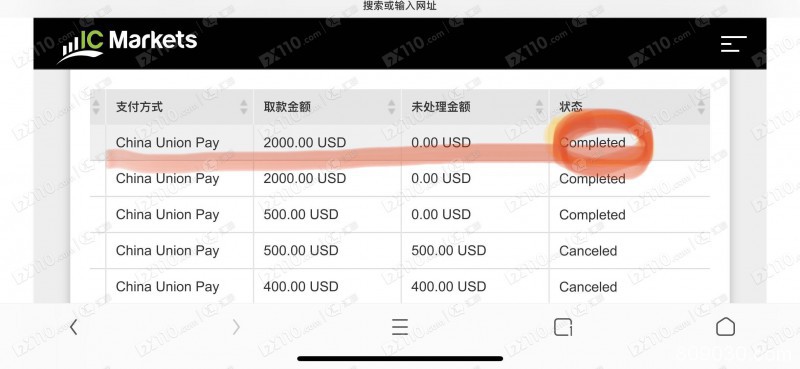 3月14日在IC Markets出金迟迟不到账，现客服邮件均无回应