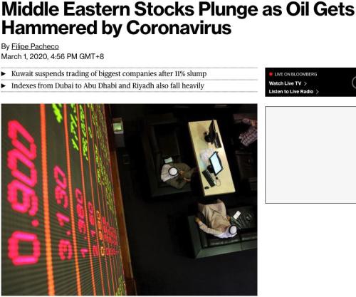 中东股市暴跌 科威特股市“跌停”熔断！