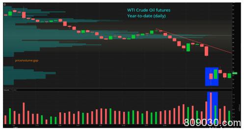 黑天鹅惊起 WTI原油期货放量暴跌