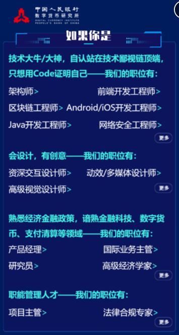 央行招人研发法定数字货币 薪酬对标互联网头部企业