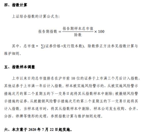 上证指数30年来首次大修 剔除ST股、延长新股纳入时限等