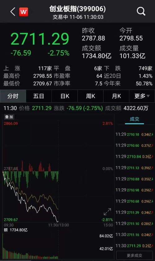 4800亿市值大白马突然跳水！超8成创业板股下跌 发生了什么？